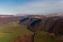 Fight Between Winter And Spring From The Air In Slovak Karst