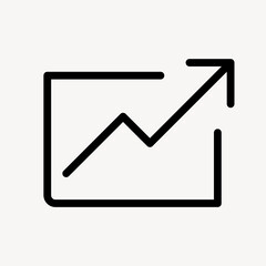 Sticker - Growth graph finance icon