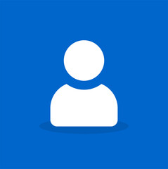 Aufkleber - Avatar icon on blue background.