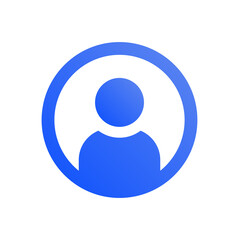 Aufkleber - Man icon on round design vector illustration.