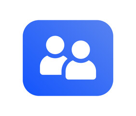 Aufkleber - Symbol of group or pair of persons, friends, contacts, users icon.