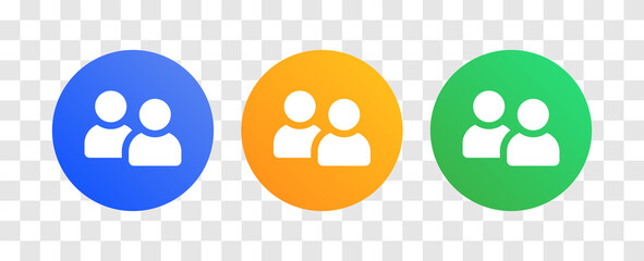 Aufkleber - Friends, two users partner sign icon.
