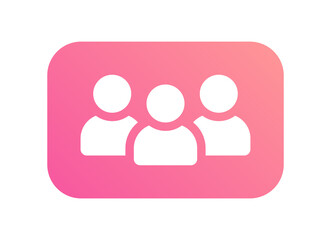 Aufkleber - Group of people pink symbol illustration. Women icon vector.