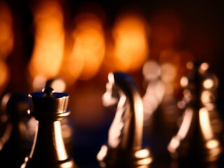 Poster - Closeup shot of chess figures