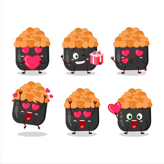 Poster - Gunkan sushi cartoon character with love cute emoticon