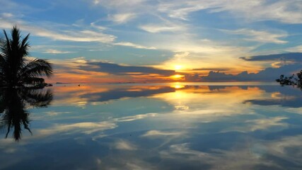 Wall Mural - Sunset time  above the ocean  