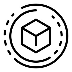 Sticker - Blockchain future icon. Outline Blockchain future vector icon for web design isolated on white background