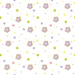 Easter cakes. A seamless pattern drawn with watercolors. Decor for packaging paper or fabric.