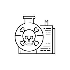 Toxicology color line icon. Pictogram for web page, mobile app