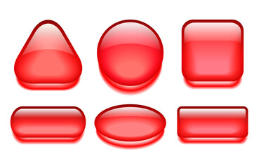 Poster - Red gel web buttons