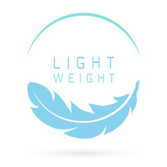 Wall Mural - Light weight vector logo