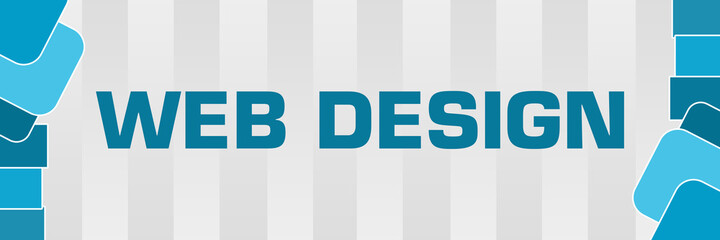 Web Design Blue Abstract Shapes Horizontal 