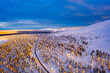 Yllas scenic route, winter sunset 02