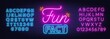 © TanyaFox - Fun Fact neon sign on brick wall background.