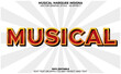 Musical Vector isolated Musical sign - Marquee letters - Vector graphic Style - 3d Effect