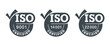 ISO certified stamps with big check mark