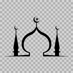 Wall Mural - illustration of mosque dome with star moon. islamic icons can be used for the month of ramadan, eid 