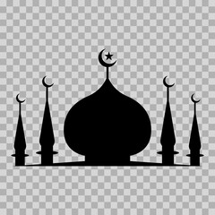 Wall Mural - illustration of mosque dome with star moon. islamic icons can be used for the month of ramadan, eid 