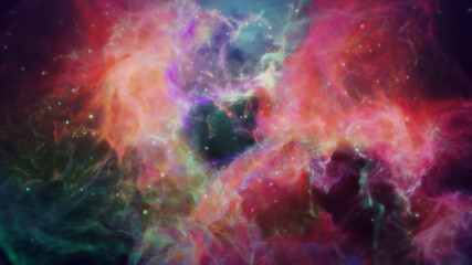 Wall Mural - Nebula Colorful Travel with Star Glow Background. This Clip is a tube galaxy with star glow and  light dark deep.