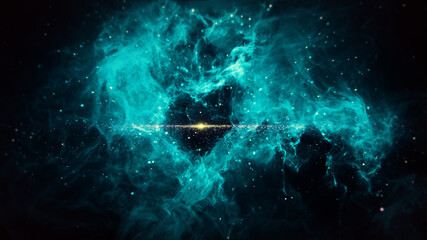 Wall Mural - Nebula Colorful Travel with Star Glow Background. This Clip is a tube galaxy with star glow and  light dark deep.