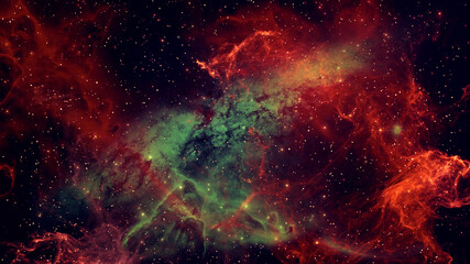 Wall Mural - Nebula Colorful Travel with Star Glow Background. This Clip is a tube galaxy with star glow and  light dark deep.