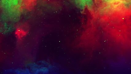 Wall Mural - Nebula Colorful Travel with Star Glow Background. This Clip is a tube galaxy with star glow and  light dark deep.