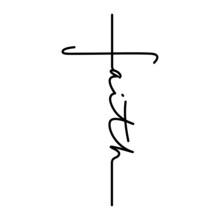 Faith Calligraphy Text  Vector 