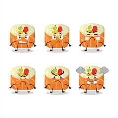 Poster - Norimaki sushi cartoon character with various angry expressions