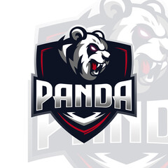 Wall Mural - Panda Logo Mascot Vector Illustration for team template, good to use as your team logo, usually used for team logos for tournaments, competitions, championships, T-shirts, etc.