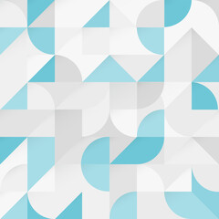 Aufkleber - Blue abstract Geometric Shapes Background. Seamless Vector