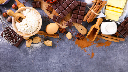 Wall Mural - baking food background