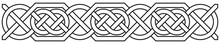Celtic Border With Circles. Linear Border Made With Celtic Knots For Use In Designs For St. Patrick's Day.