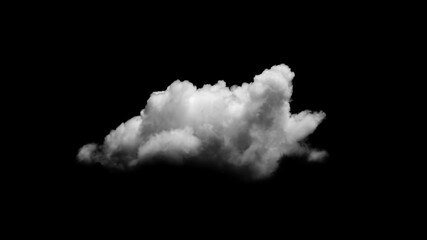 Wall Mural - Collections of separate white clouds on a black background have real clouds. White cloud isolated on a black background realistic cloud. white fluffy cumulus cloud isolated cutout on black background