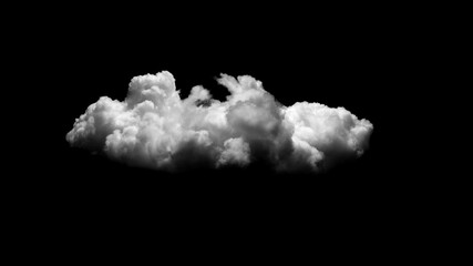 Wall Mural - Collections of separate white clouds on a black background have real clouds. White cloud isolated on a black background realistic cloud. white fluffy cumulus cloud isolated cutout on black background