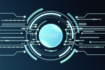 abstract technology background, design circle, digital hi-tech technology with innovative concept st