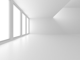  Illuminated corridor interior design. Empty Room Interior Background