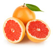Ripe grapefruit isolated on a white background.