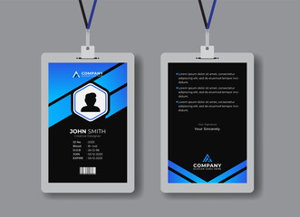 Wall Mural - Creative corporate business Modern Id card For employee.Multipurpose id card template