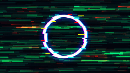 Wall Mural - vector glitch on a black background. abstract texture.