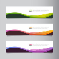 Wall Mural - vector abstract wavy banner design