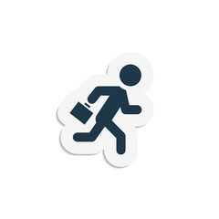 Sticker - Businessman Running - Sticker