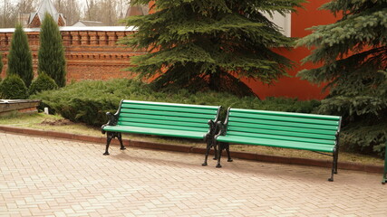 Wall Mural - bench in the park