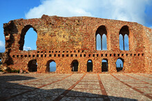 Ruins Of The Norman Castle In San Marco D'alunzio Sicily Italy