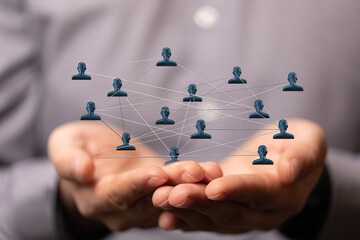 conference digital network and data concept