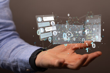 Interface web application in hand