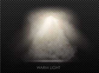 warm light set of bulb on a transparent background