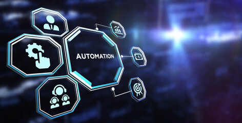 Automation Software concept as an innovation.  Business, Technology, Internet and network concept.