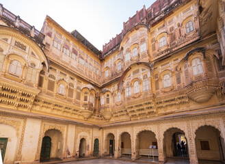 Fototapete - Inner court of Mehrangarh fort in Jodhpur, India.