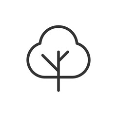 Sticker - Tree line icon.