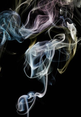 Colorful smoke abstract shape